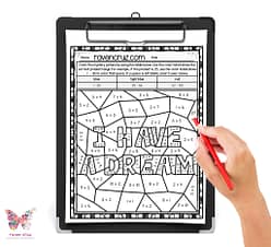 I have a dream Martin Luther King Day activity for 3rd-4th grade math