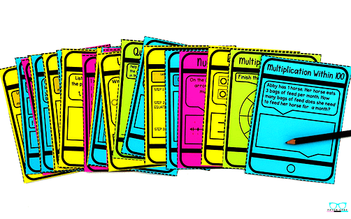 free multiplication and division task cards